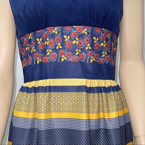 Junior Touch Vintage Hippie Maxi Dress 100% Nylon Size 11 - Picture 3 of 16